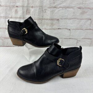 Dr. Scholl's Womens Black 8.5 Bobbi Heel Ankle Booties